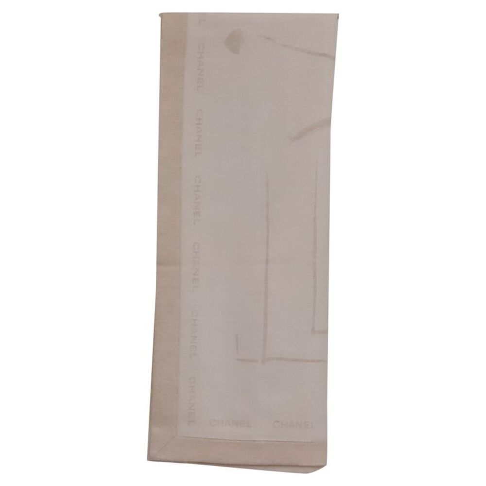 Chanel Mademoiselle -Print Scarf in Cream Wool